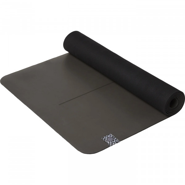 Yoga-Matte Natural Rubber PU Safine - grey dark/black