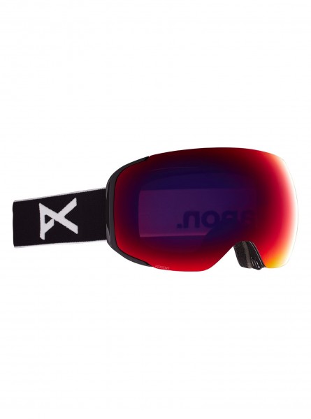 Anon M2 Goggle + Bonusglas + Face Mask- Black/Perceive Sunny Red