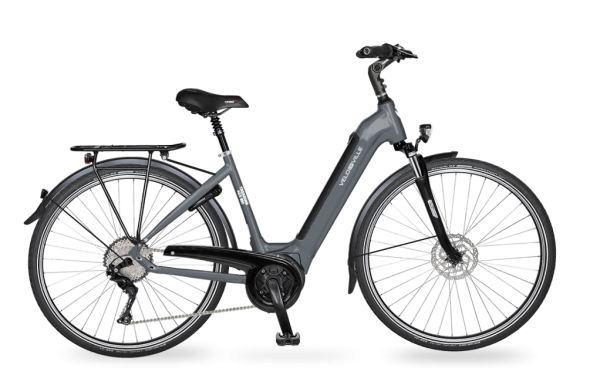 E-Bike Velo de Ville AEB 490 inTube Allround 9-Gang Deore - anthrazit glanz