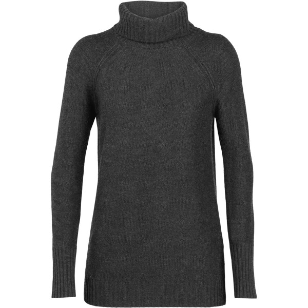 Icebreaker Womens Waypoint Roll Neck Sweater - charcoal heather