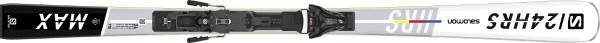 Ski Set Salomon E 24 Hours Max plus Z12 GW L80 - white/black/silver