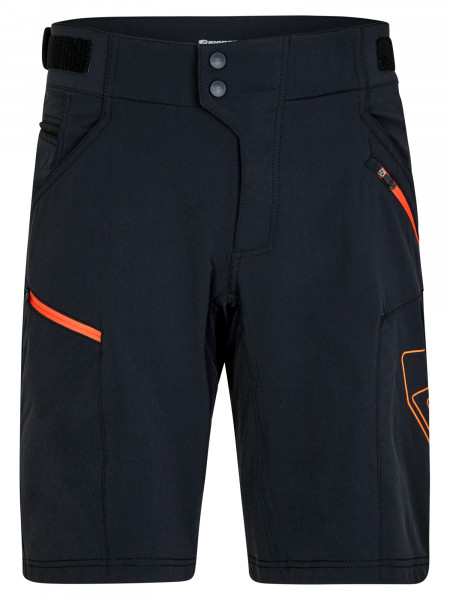 Ziener NEONUS Shorts für Herren black.orange pop