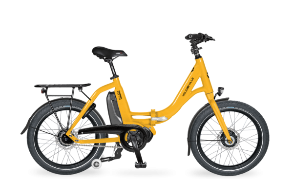 E-Bike Velo de Ville KES 400 Kompakt 9-Gang Shimano Sora - melon yellow matt