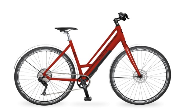 E-Bike Velo de Ville VEF 400 Fazua Esprit 9-Gang Deore - wine red