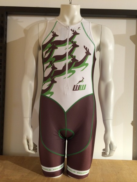 Triathlon Einteiler X-Elite Team Wildwechsel Men - brown/ green