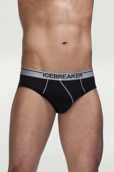 Icebreaker Mens Anatomica Brief -black/mineral