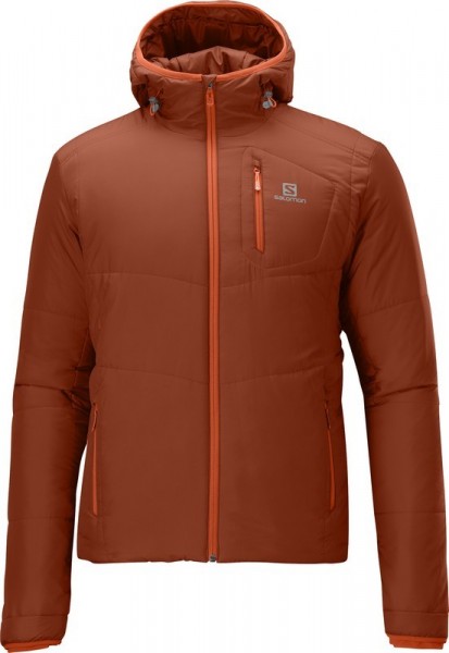 Salomon insulated Hoodie Jacket Men -moab orange