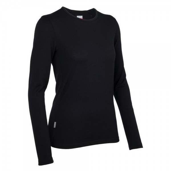 Icebreaker Tech Top LS Crewe Women -black